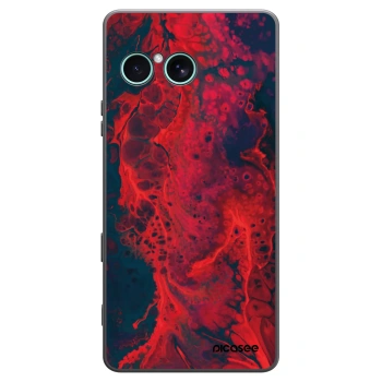 Picasee silikonowe czarne etui na Sony Xperia 10 VII - Organic red
