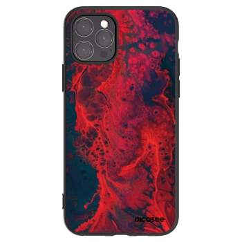 Picasee silikonowe czarne etui na Apple iPhone 11 Pro - Organic red