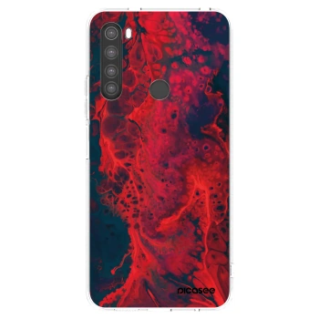 Picasee silikonowe przeźroczyste etui na Xiaomi Redmi Note 8 - Organic red