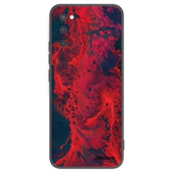 Picasee silikonowe czarne etui na Samsung Galaxy S20 G980F - Organic red