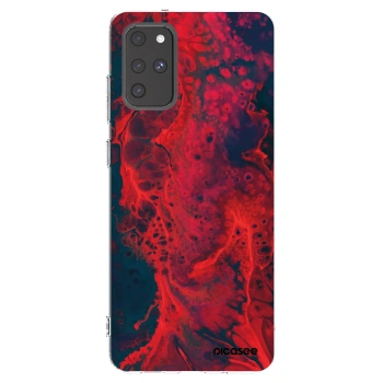Picasee silikonowe przeźroczyste etui na Samsung Galaxy S20+ G985F - Organic red