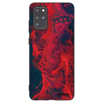Picasee silikonowe czarne etui na Samsung Galaxy S20+ G985F - Organic red