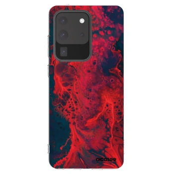 Picasee silikonowe przeźroczyste etui na Samsung Galaxy S20 Ultra 5G G988F - Organic red