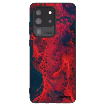 Picasee silikonowe czarne etui na Samsung Galaxy S20 Ultra 5G G988F - Organic red
