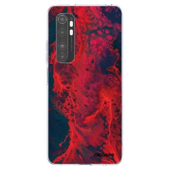Picasee silikonowe przeźroczyste etui na Xiaomi Mi Note 10 Lite - Organic red