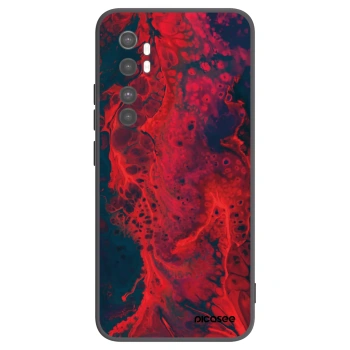 Picasee silikonowe czarne etui na Xiaomi Mi Note 10 Lite - Organic red
