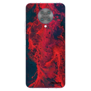 Picasee silikonowe przeźroczyste etui na Xiaomi Poco F2 Pro - Organic red