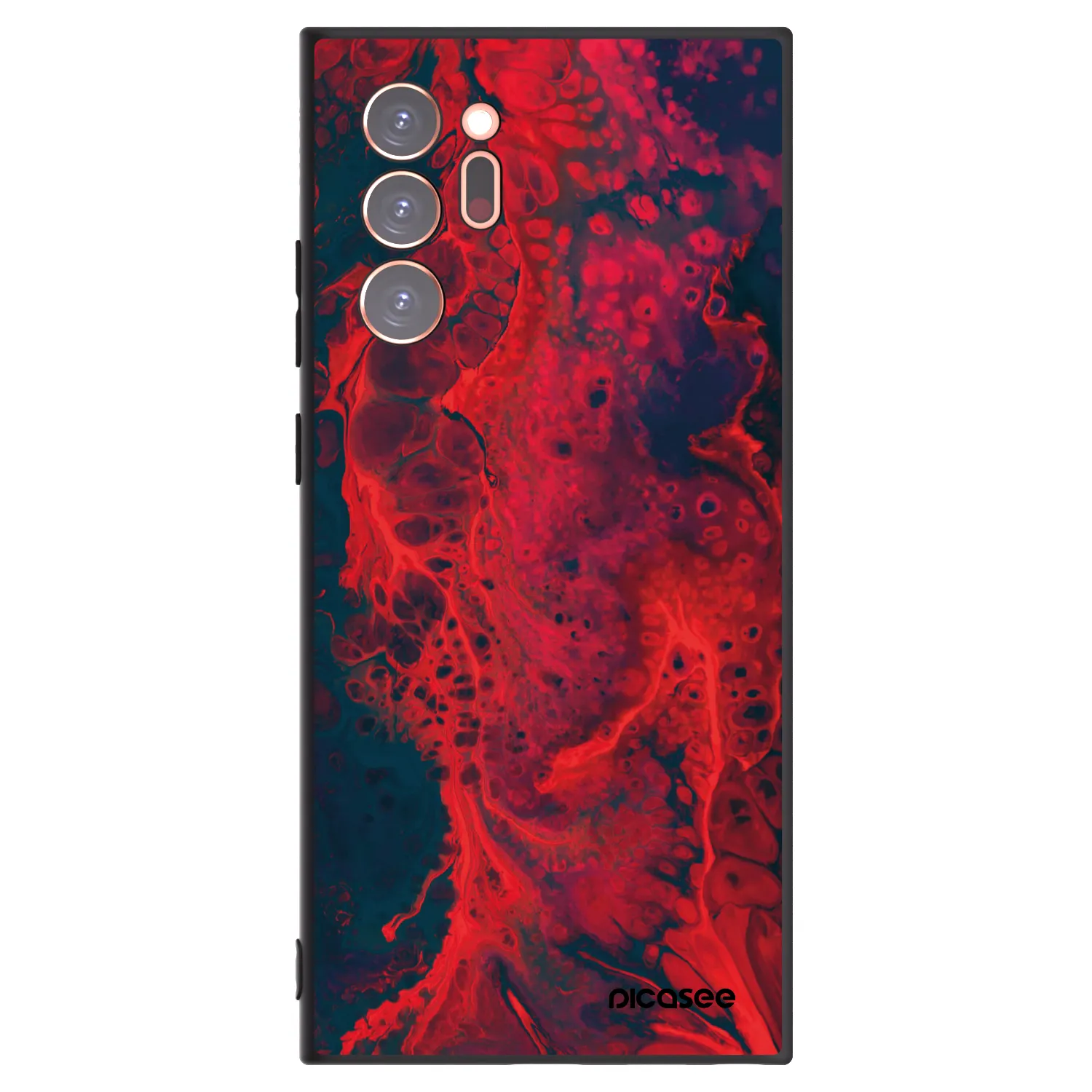 Picasee silikonowe czarne etui na Samsung Galaxy Note 20 Ultra - Organic red