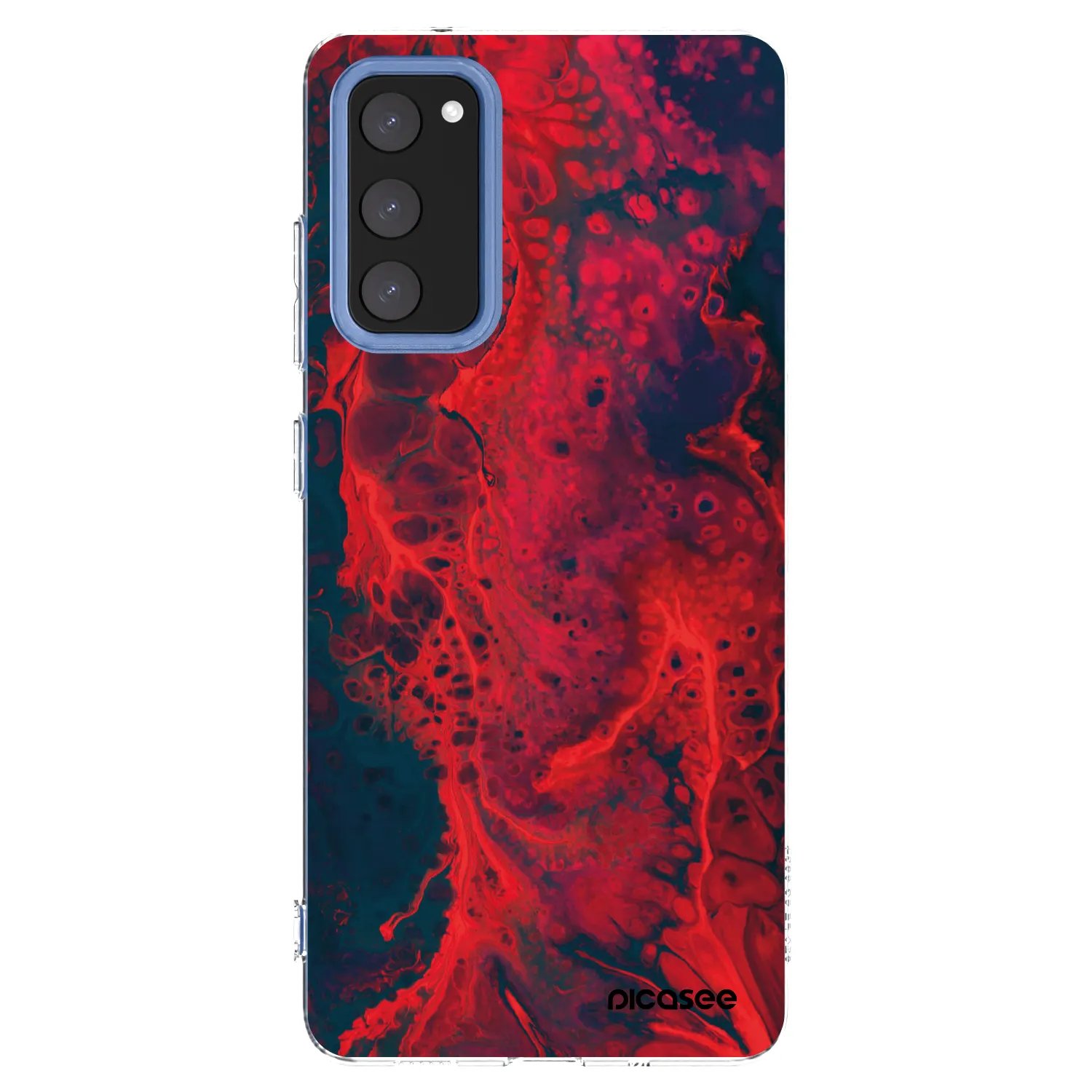 Picasee silikonowe przeźroczyste etui na Samsung Galaxy S20 FE - Organic red