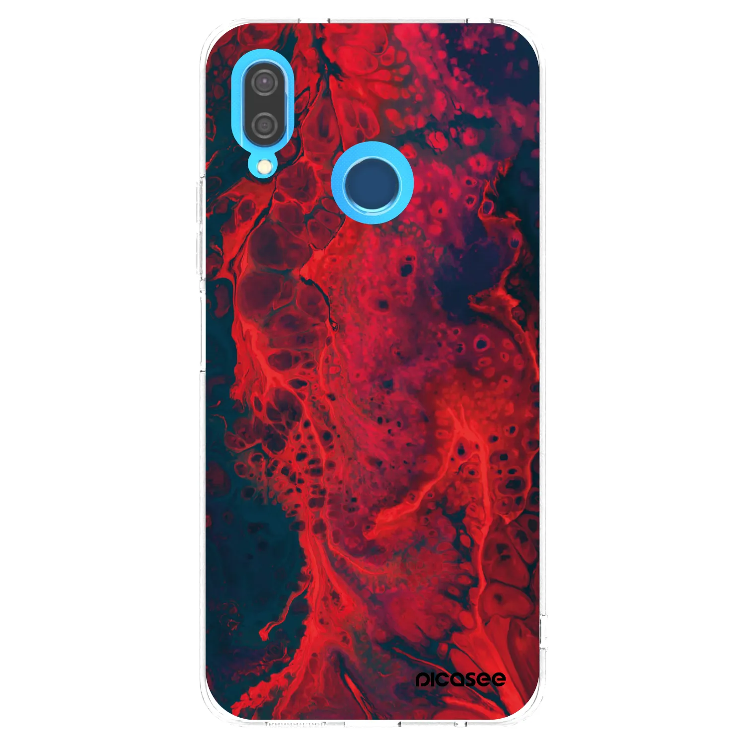 Picasee silikonowe przeźroczyste etui na Huawei P20 Lite - Organic red