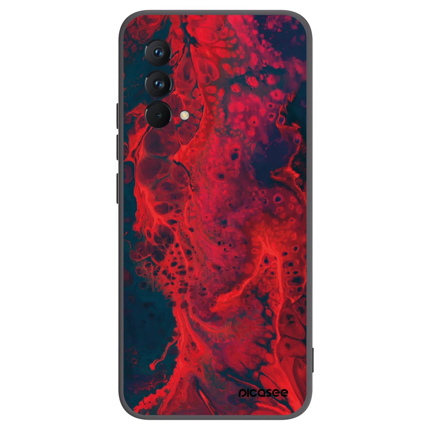 Picasee silikonowe czarne etui na Realme GT Master Edition 5G - Organic red