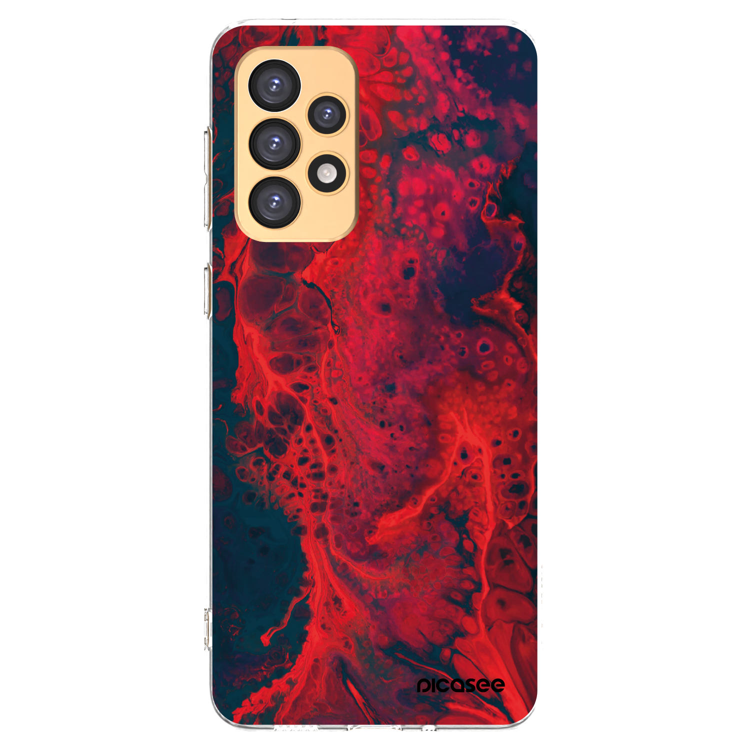 Picasee silikonowe przeźroczyste etui na Samsung Galaxy A33 5G A336 - Organic red