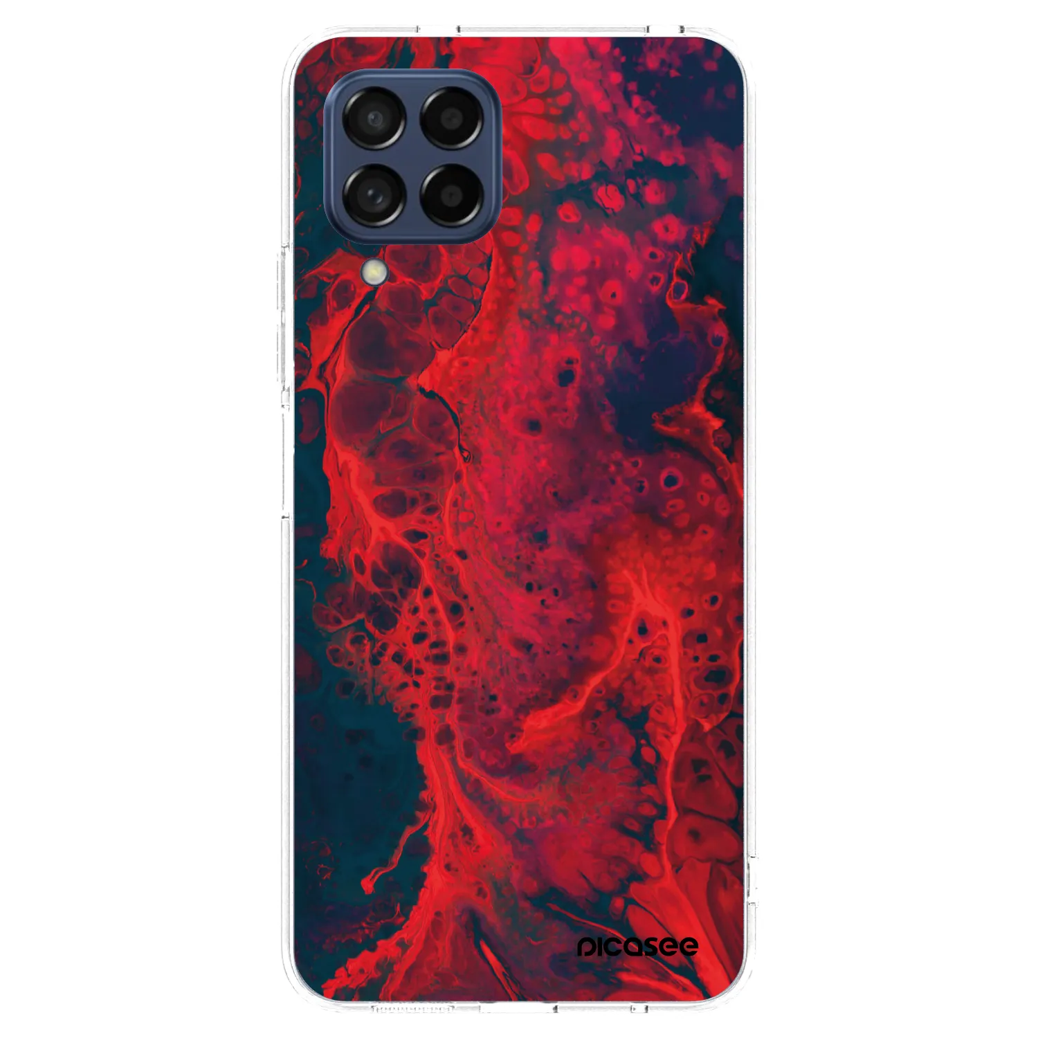 Picasee silikonowe przeźroczyste etui na Samsung Galaxy M53 5G - Organic red