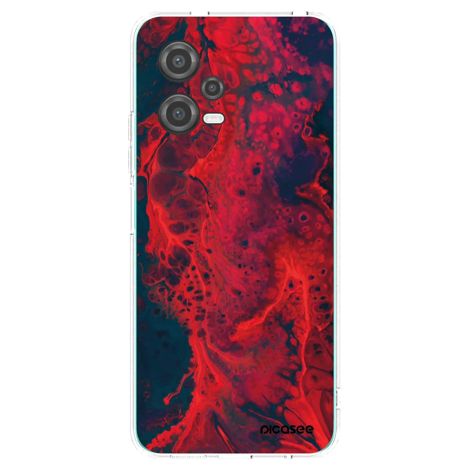Picasee silikonowe przeźroczyste etui na Xiaomi Poco X5 - Organic red