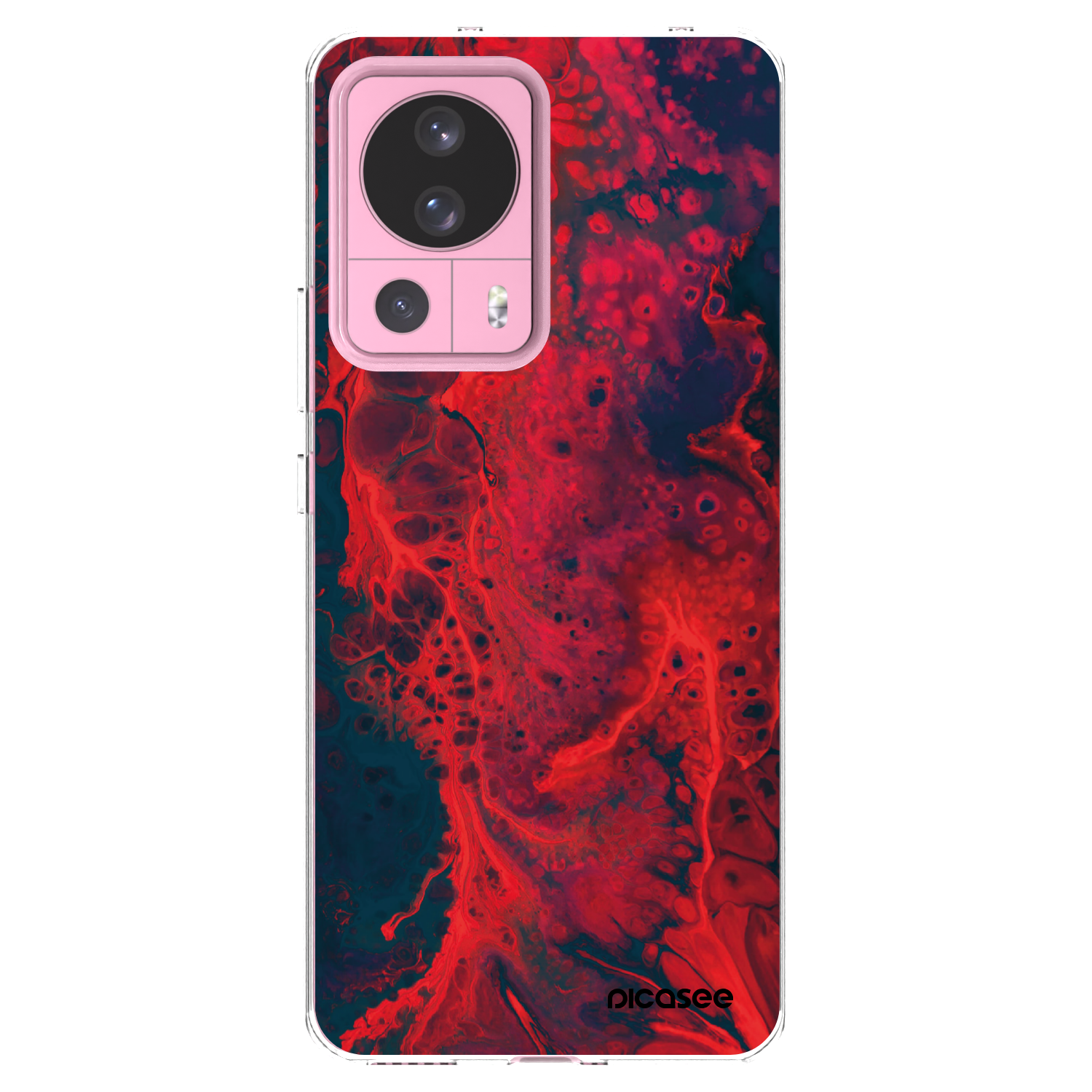 Picasee silikonowe przeźroczyste etui na Xiaomi 13 Lite - Organic red
