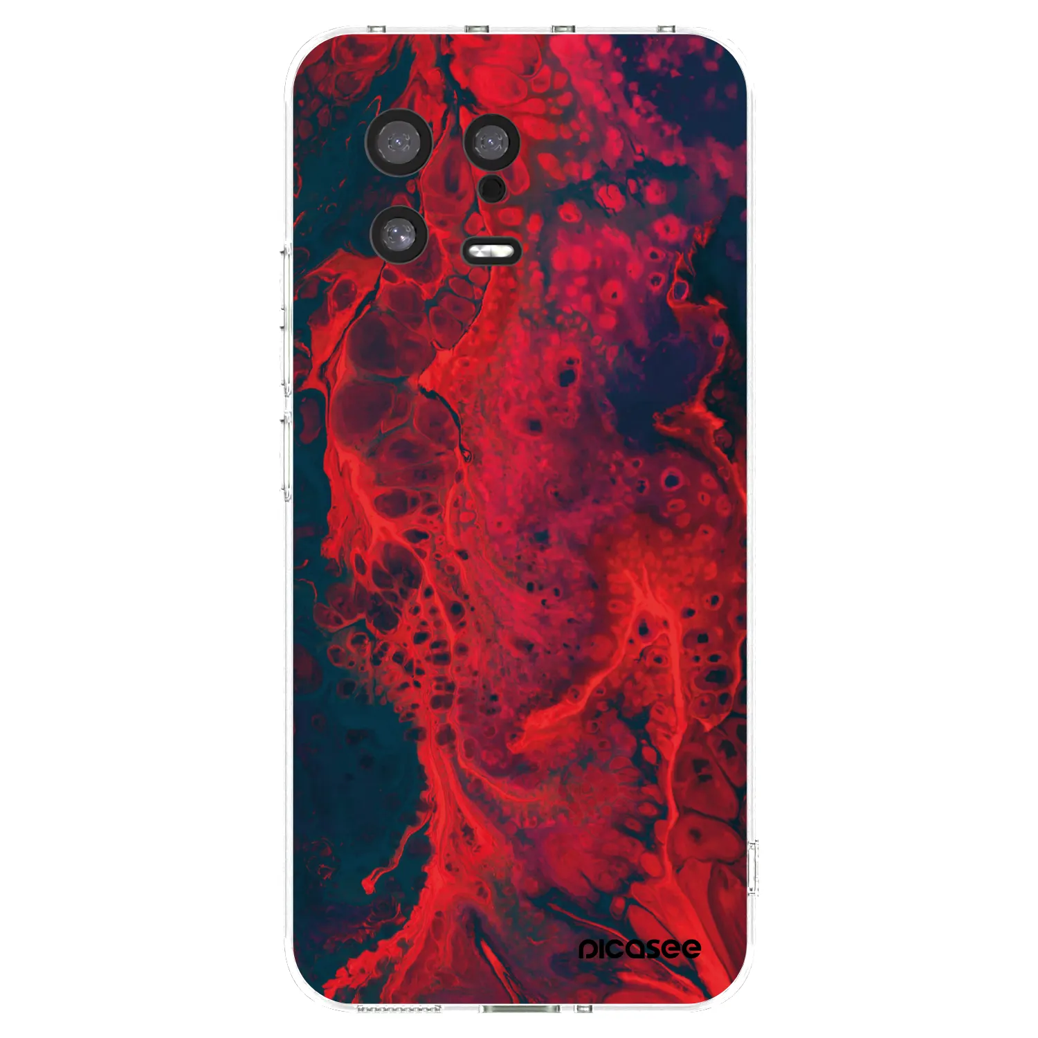 Picasee silikonowe przeźroczyste etui na Xiaomi 13 - Organic red