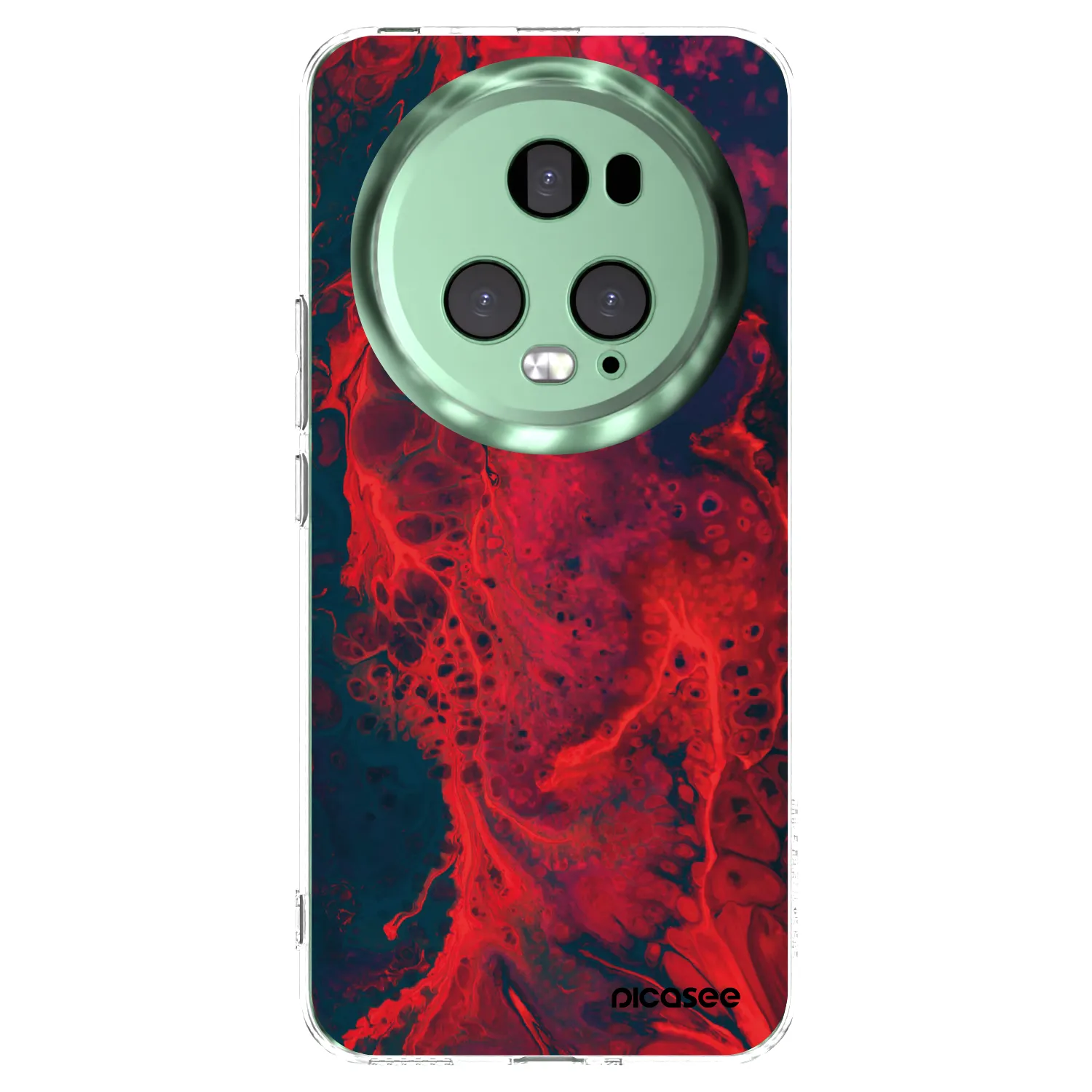 Picasee silikonowe przeźroczyste etui na Honor Magic5 Pro - Organic red
