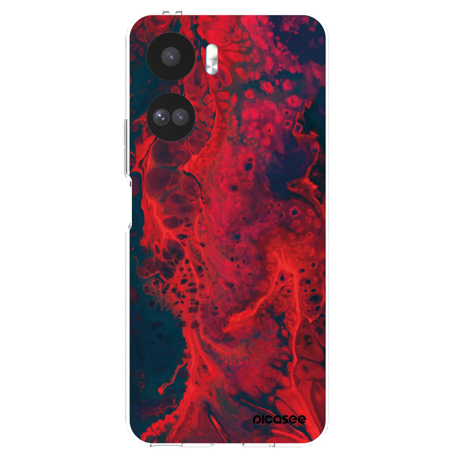 Picasee silikonowe przeźroczyste etui na Honor 90 Lite 5G - Organic red
