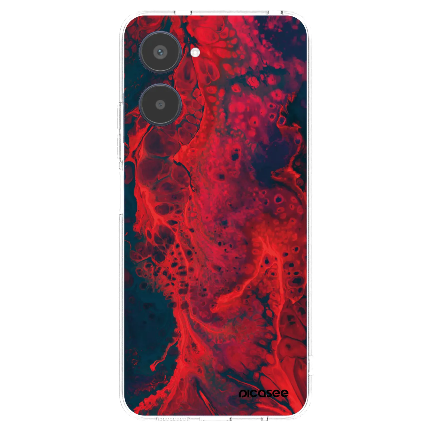 Picasee silikonowe przeźroczyste etui na Realme 10 4G - Organic red