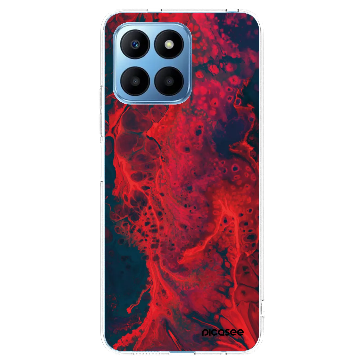 Picasee silikonowe przeźroczyste etui na Honor 70 Lite - Organic red