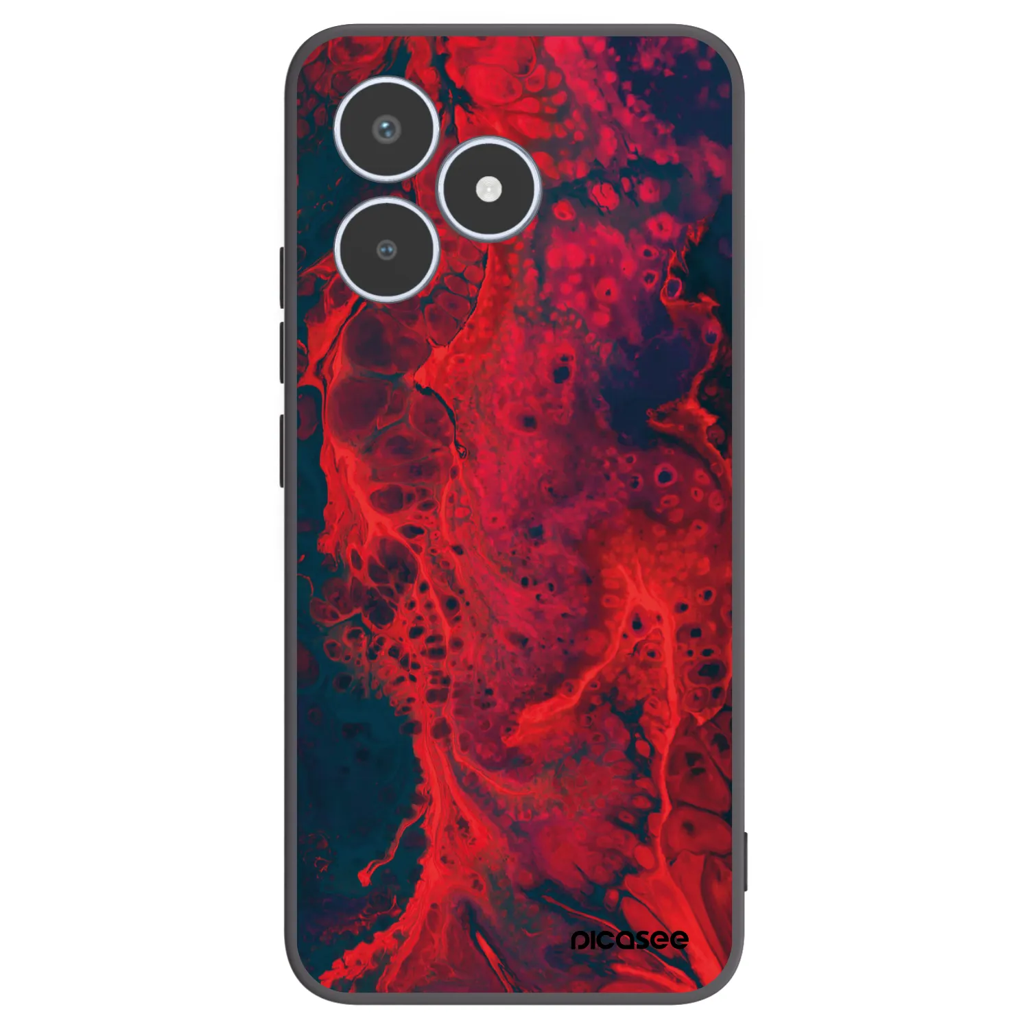 Picasee silikonowe czarne etui na Realme C53 - Organic red