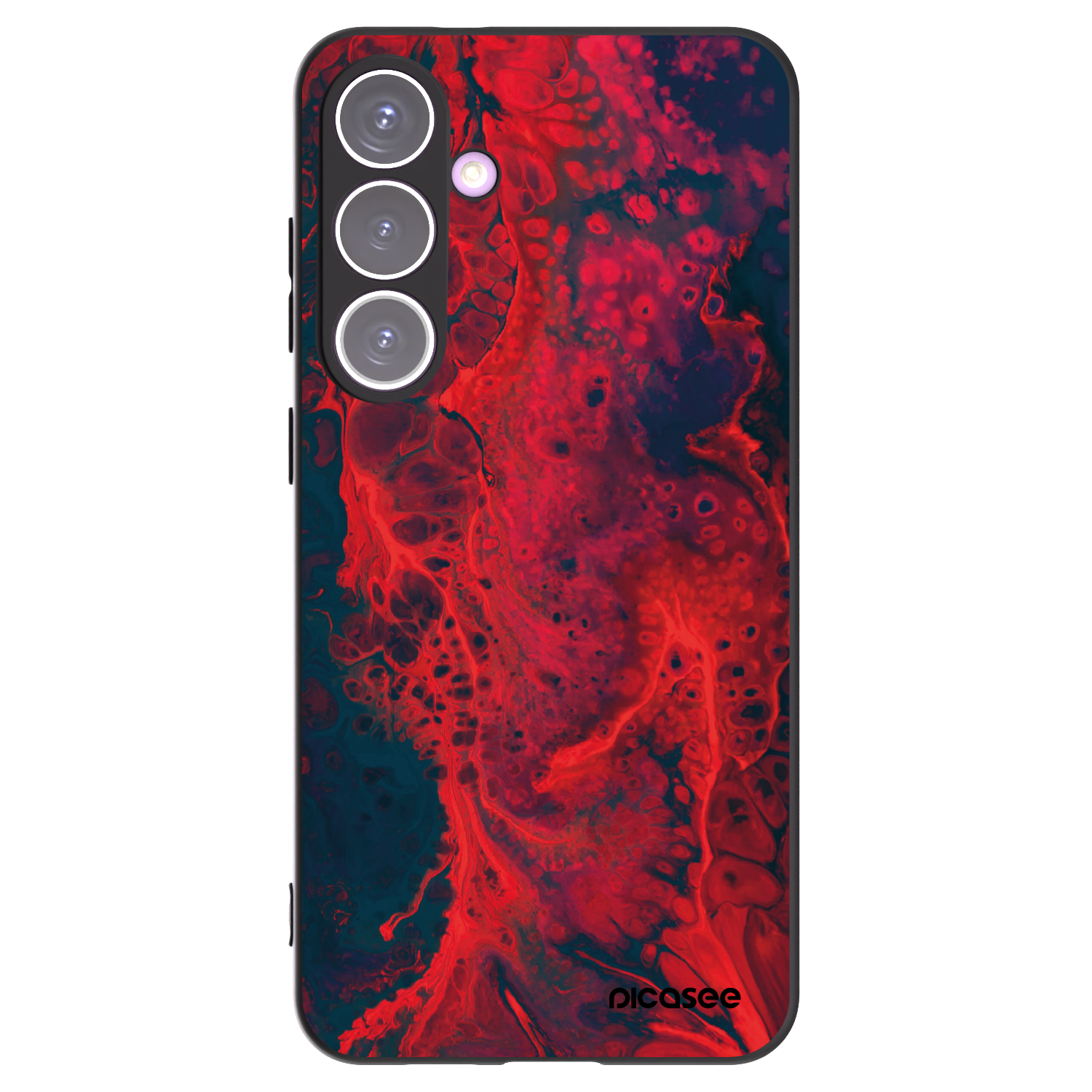 Picasee silikonowe czarne etui na Samsung Galaxy S24+ S926B 5G - Organic red