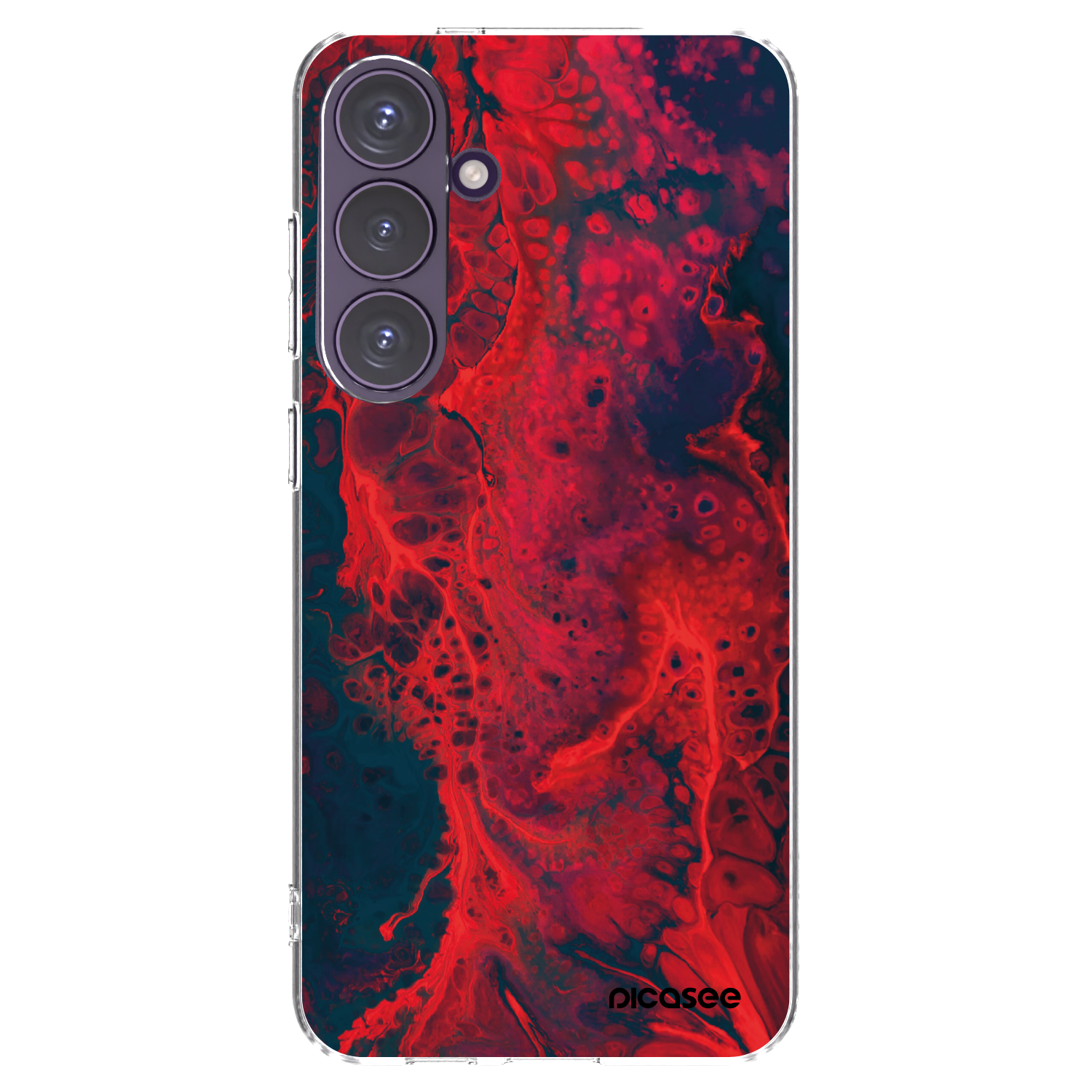 Picasee silikonowe przeźroczyste etui na Samsung Galaxy S24+ S926B 5G - Organic red