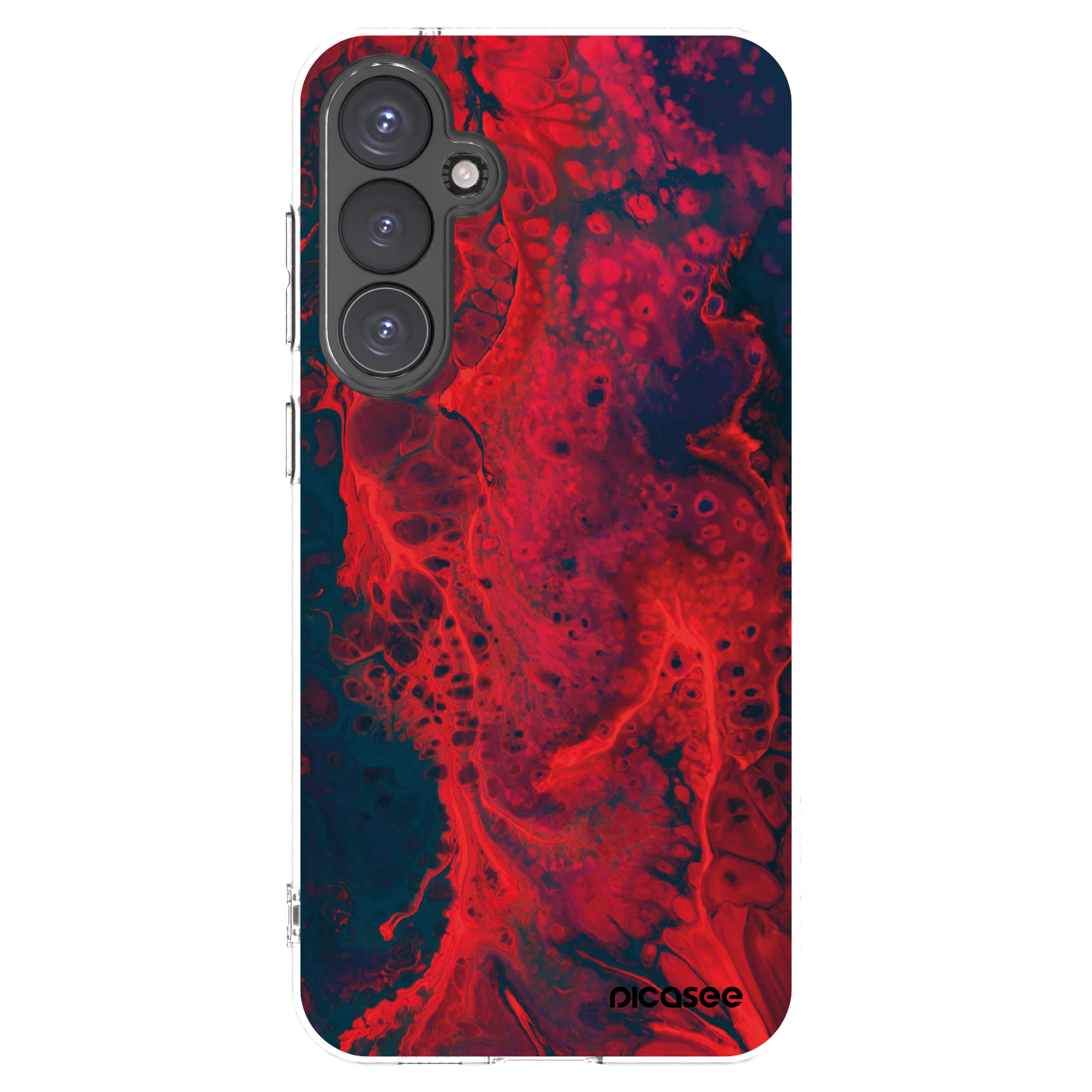 Picasee silikonowe przeźroczyste etui na Samsung Galaxy S23 FE S711B - Organic red