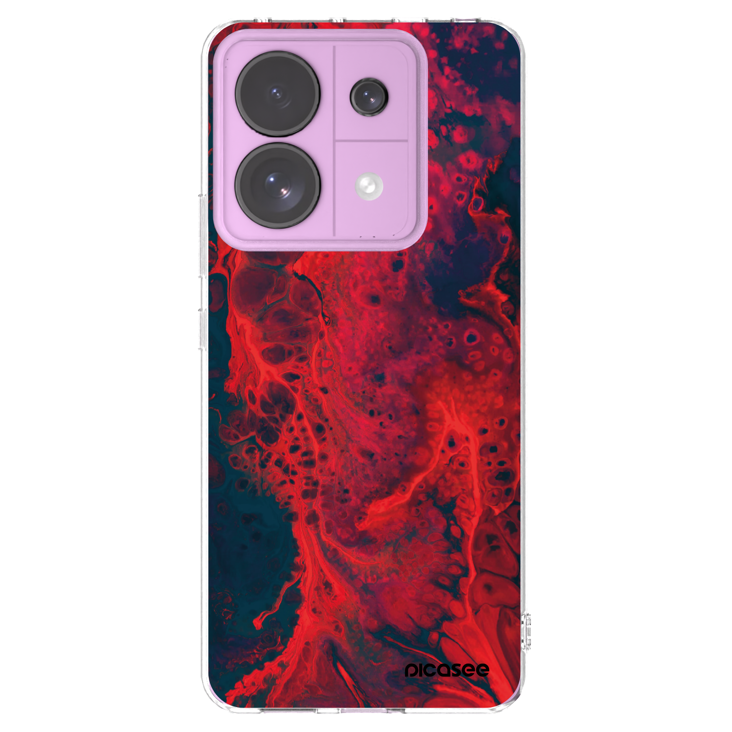 Picasee silikonowe przeźroczyste etui na Xiaomi Redmi Note 13 Pro 5G - Organic red