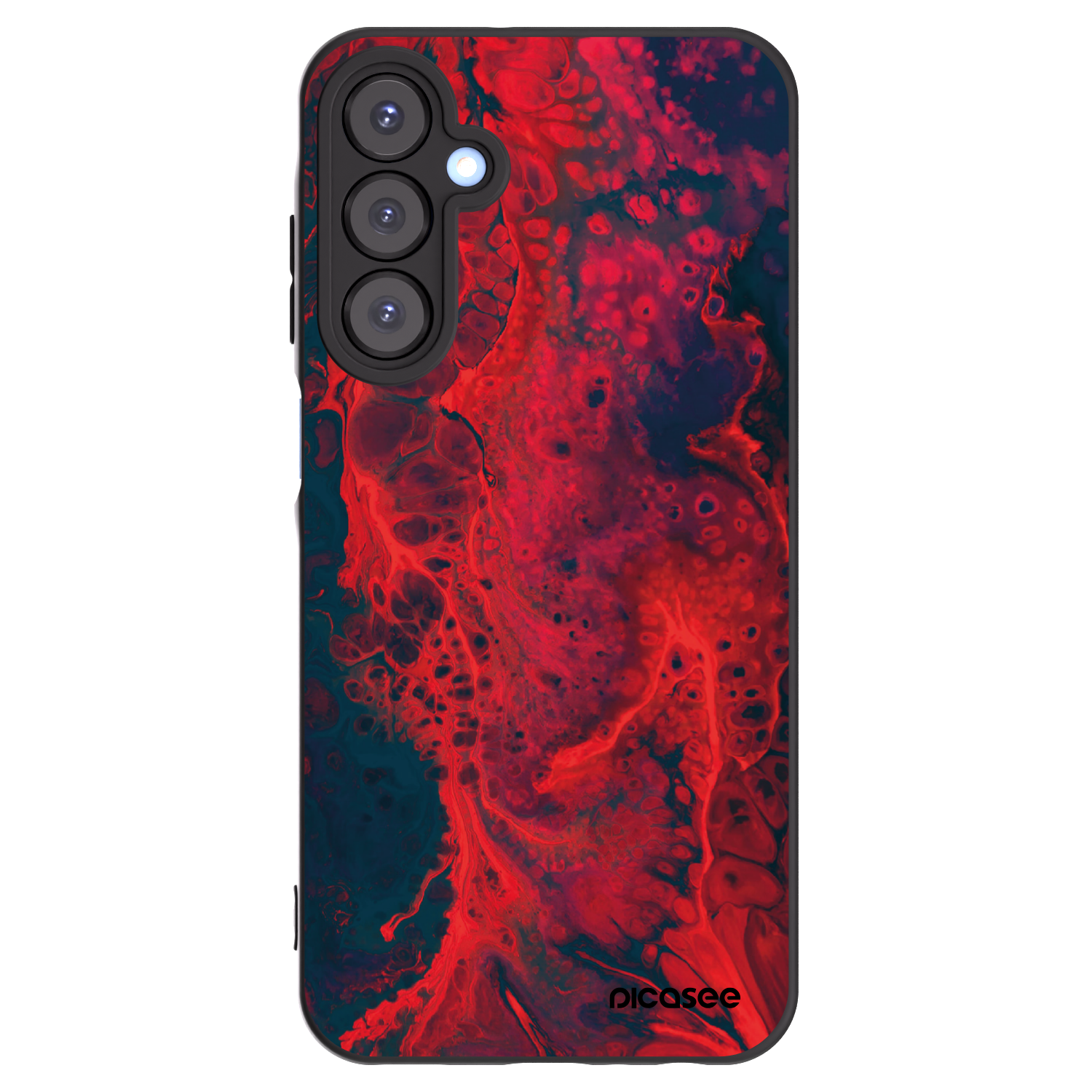 Picasee silikonowe czarne etui na Samsung Galaxy A25 A256B 5G - Organic red