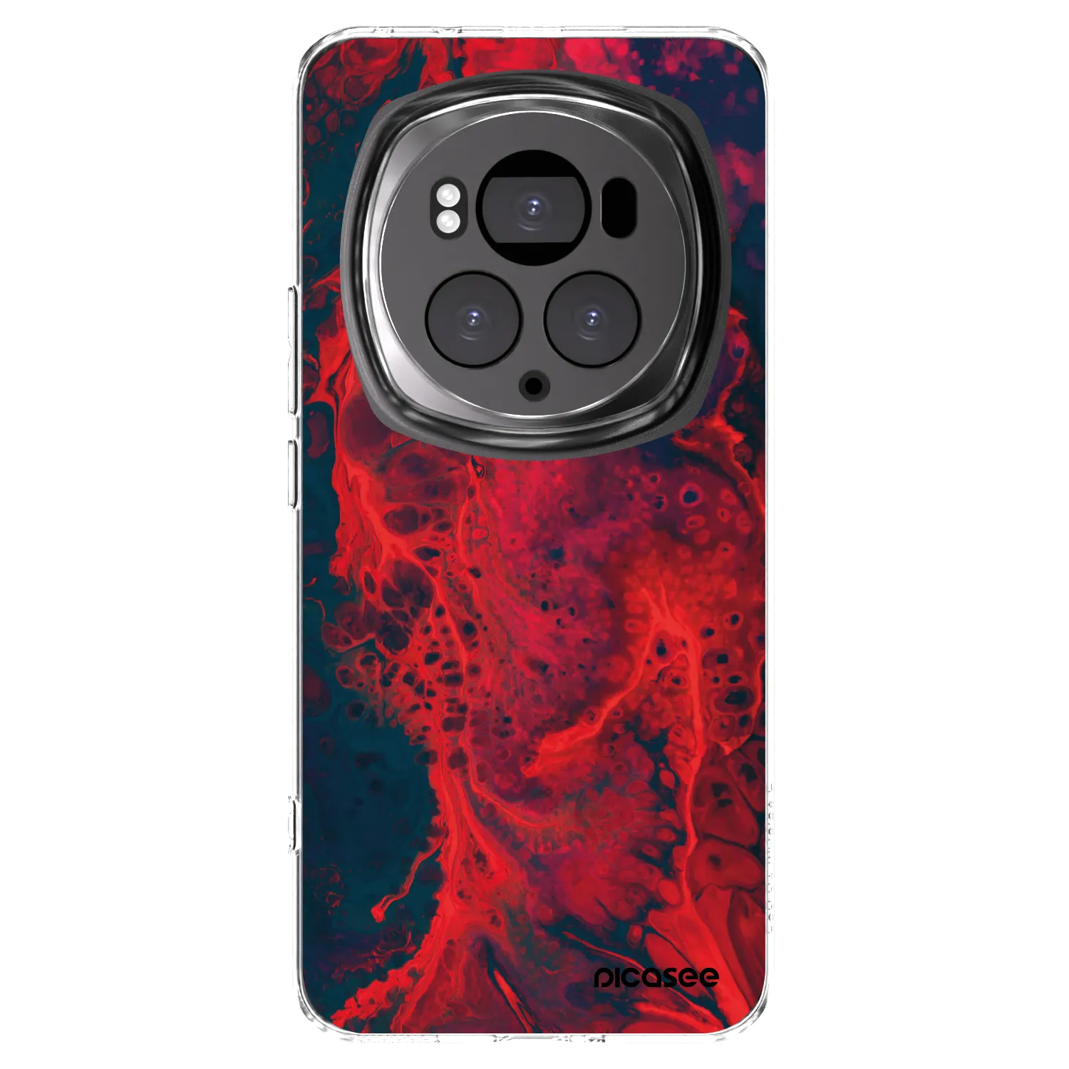 Picasee silikonowe przeźroczyste etui na Honor Magic6 Pro - Organic red