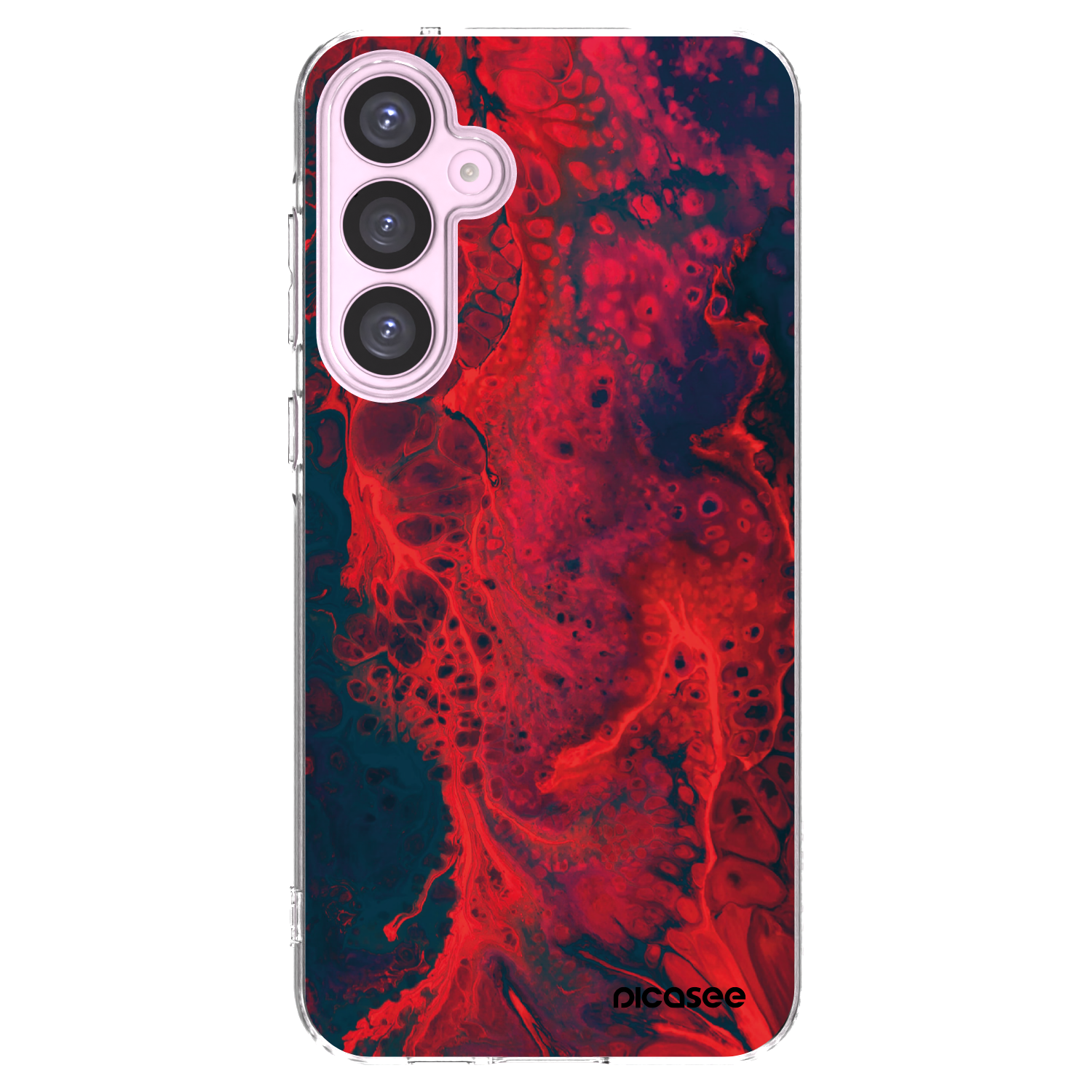 Picasee silikonowe przeźroczyste etui na Samsung Galaxy A55 5G A556B - Organic red