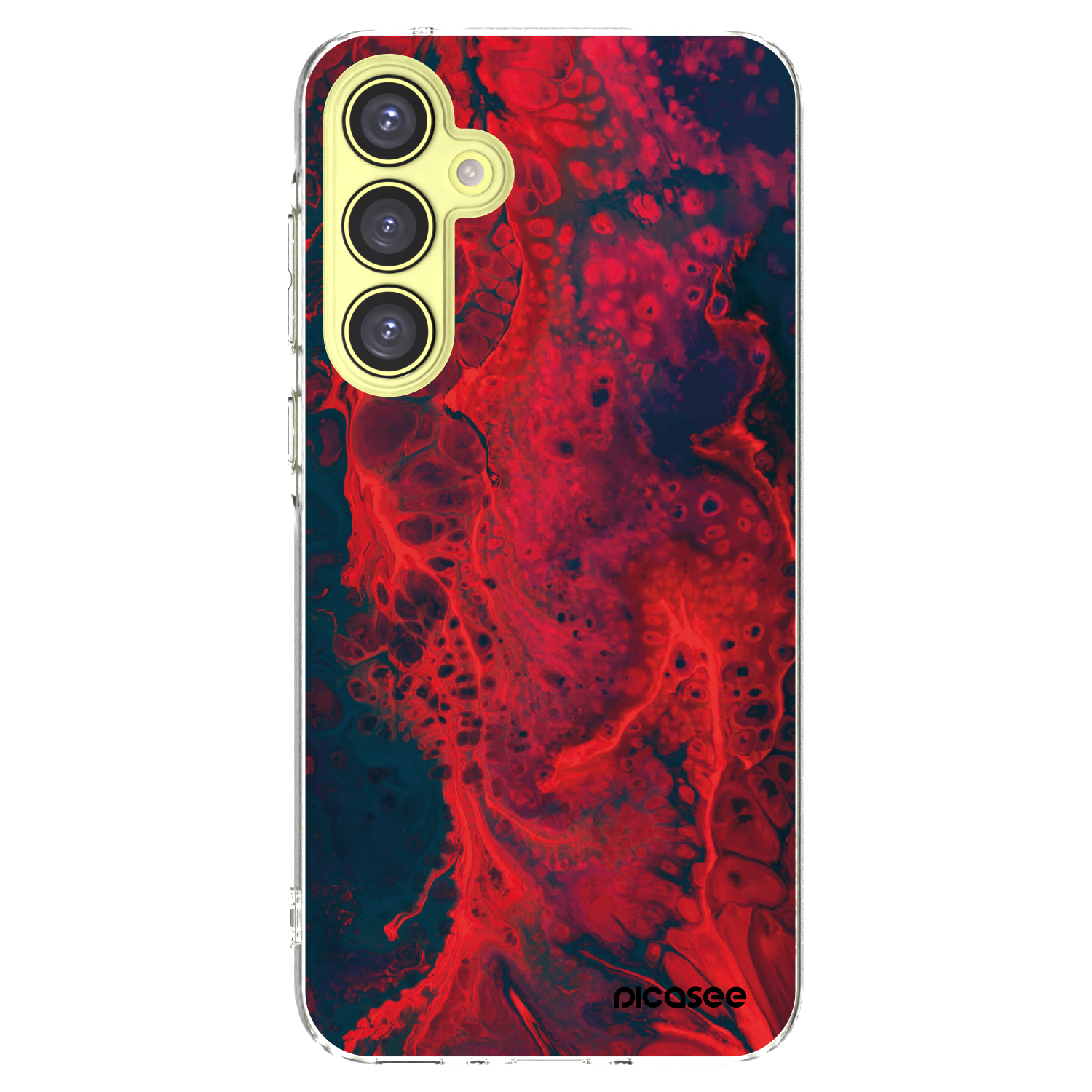 Picasee silikonowe przeźroczyste etui na Samsung Galaxy A35 5G A356B - Organic red