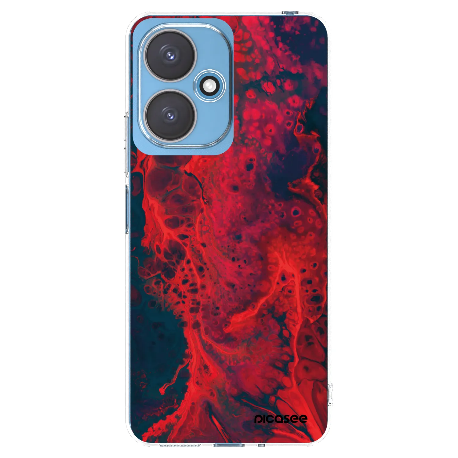 Picasee silikonowe przeźroczyste etui na Xiaomi Redmi 13C 5G - Organic red