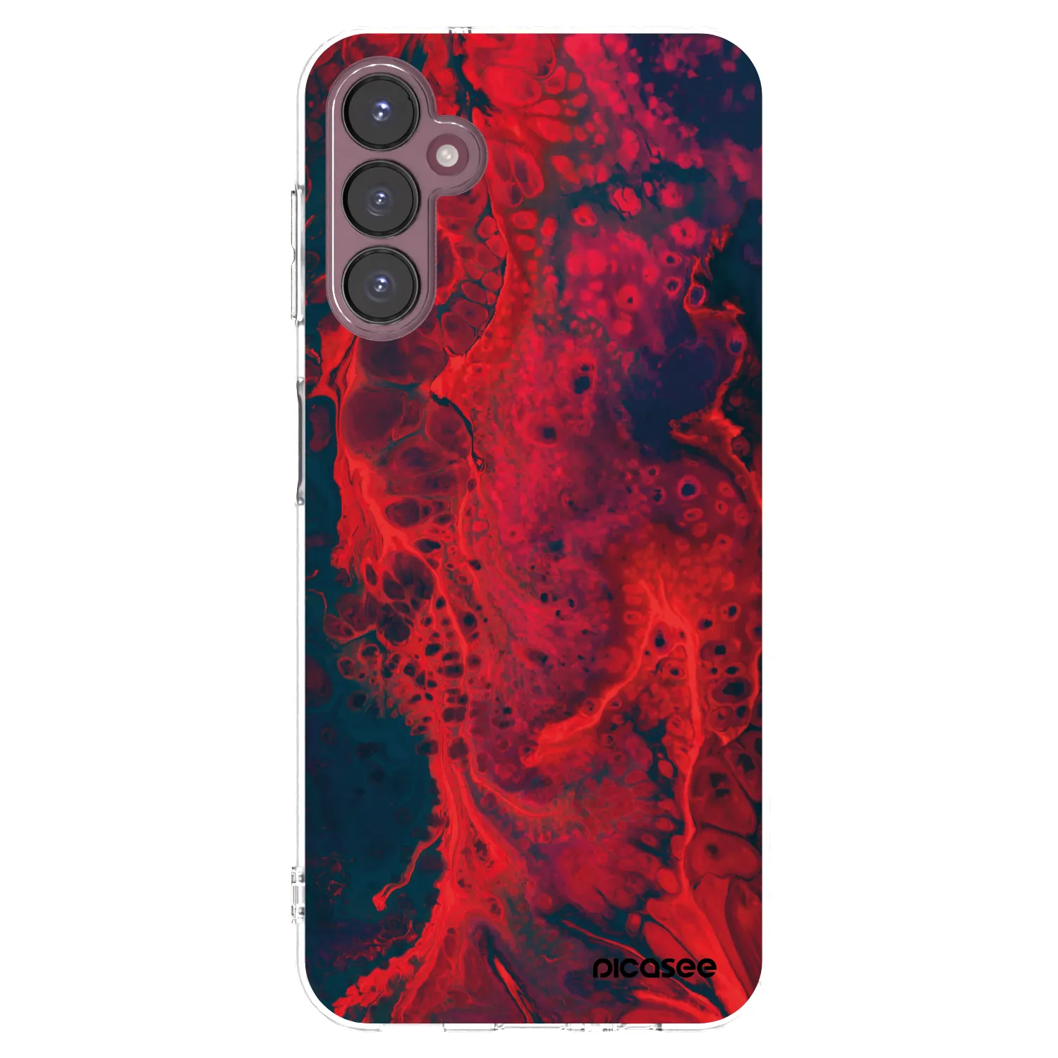 Picasee silikonowe przeźroczyste etui na Samsung Galaxy A05s A057G - Organic red