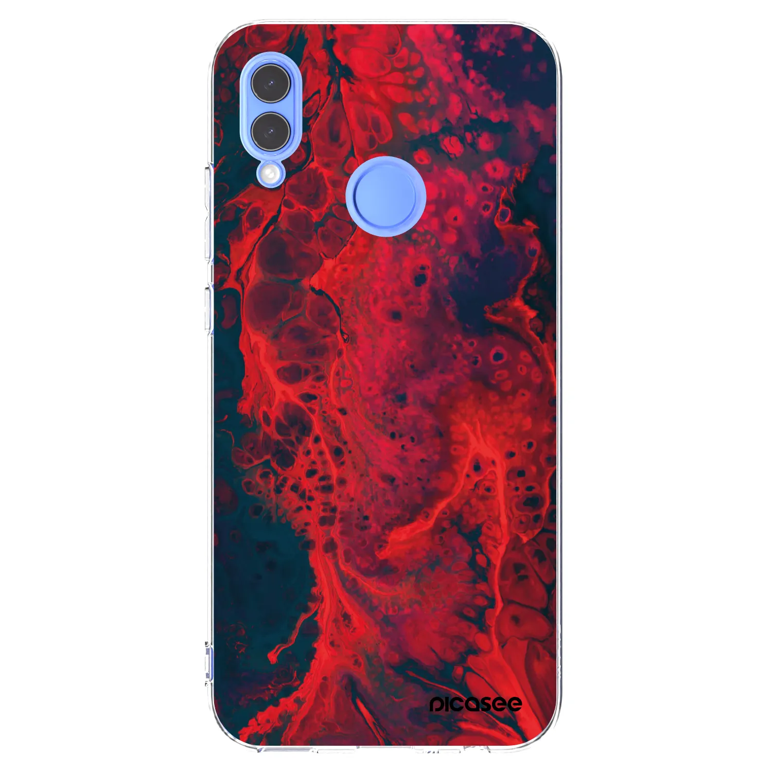 Picasee silikonowe przeźroczyste etui na Honor 10 Lite - Organic red