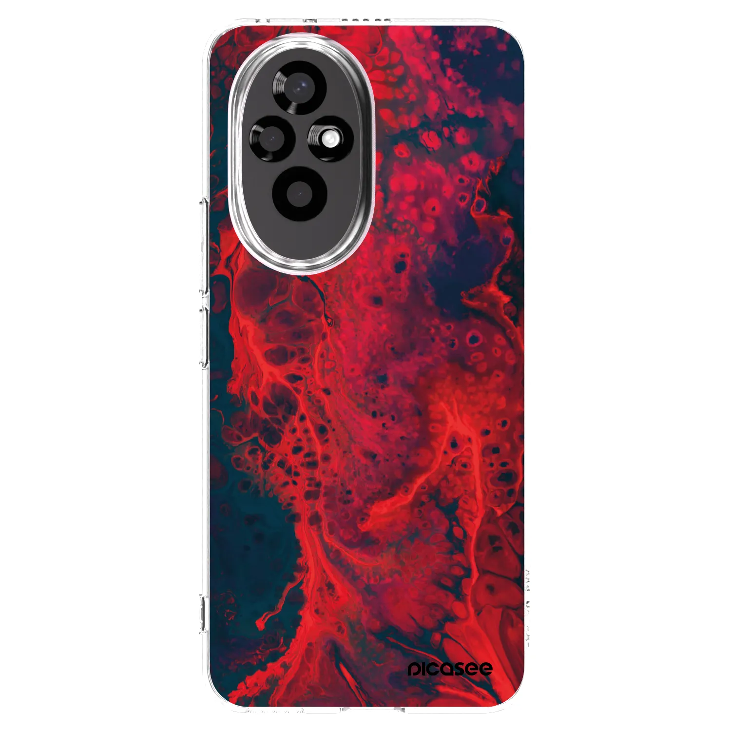 Picasee silikonowe przeźroczyste etui na Honor 200 5G - Organic red