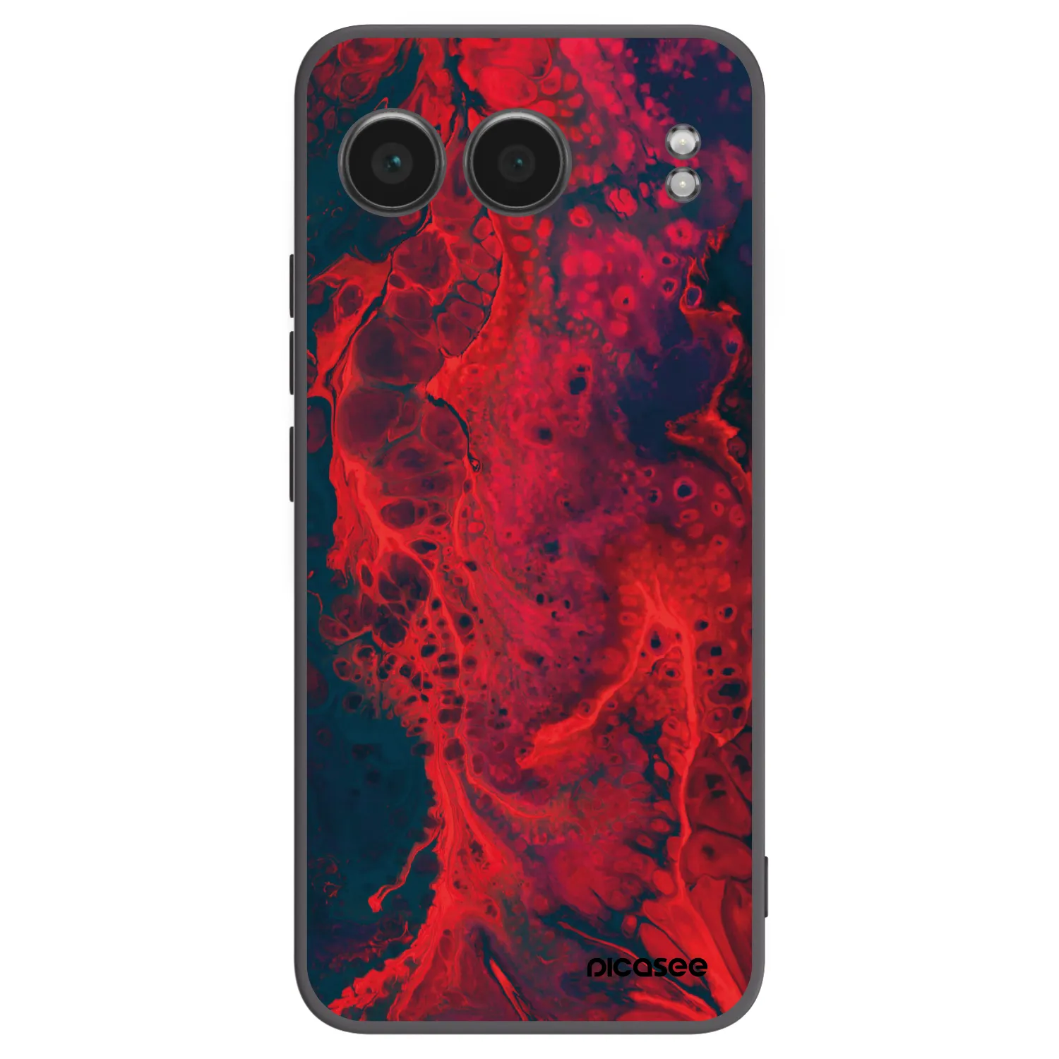 Picasee silikonowe czarne etui na OnePlus Nord 4 - Organic red