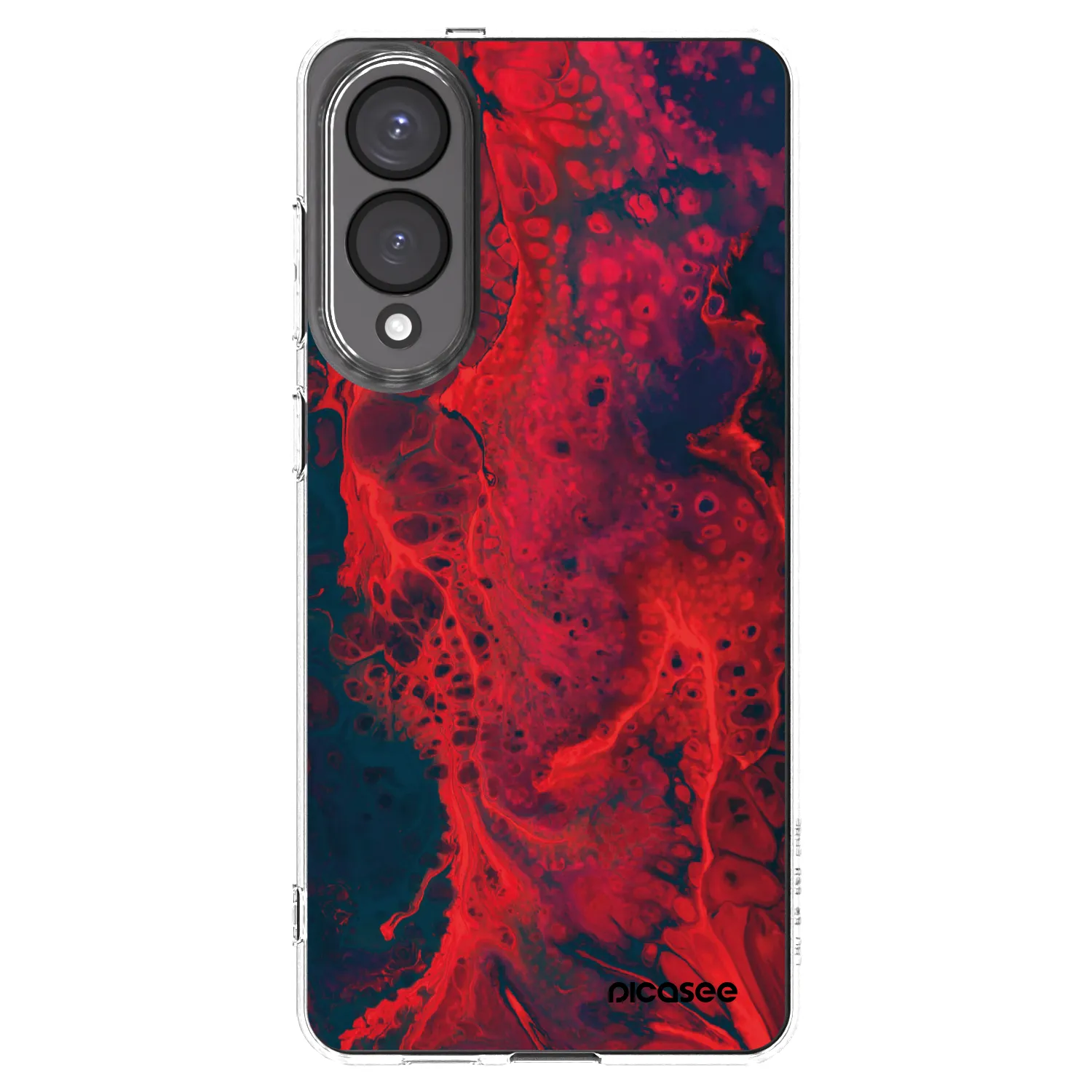 Picasee silikonowe przeźroczyste etui na Samsung Galaxy S25 Edge 5G - Organic red