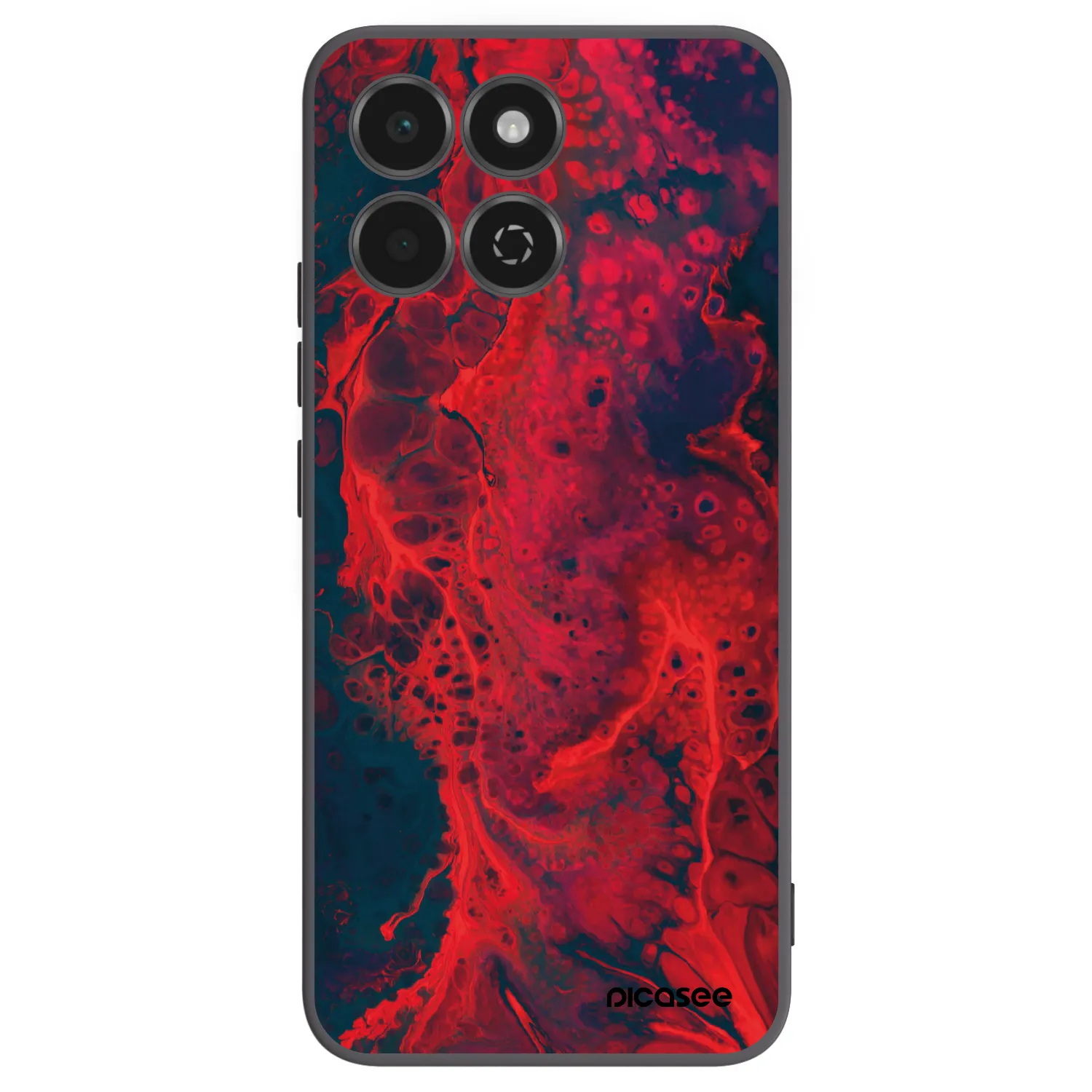 Picasee silikonowe czarne etui na Honor 200 Smart 5G - Organic red