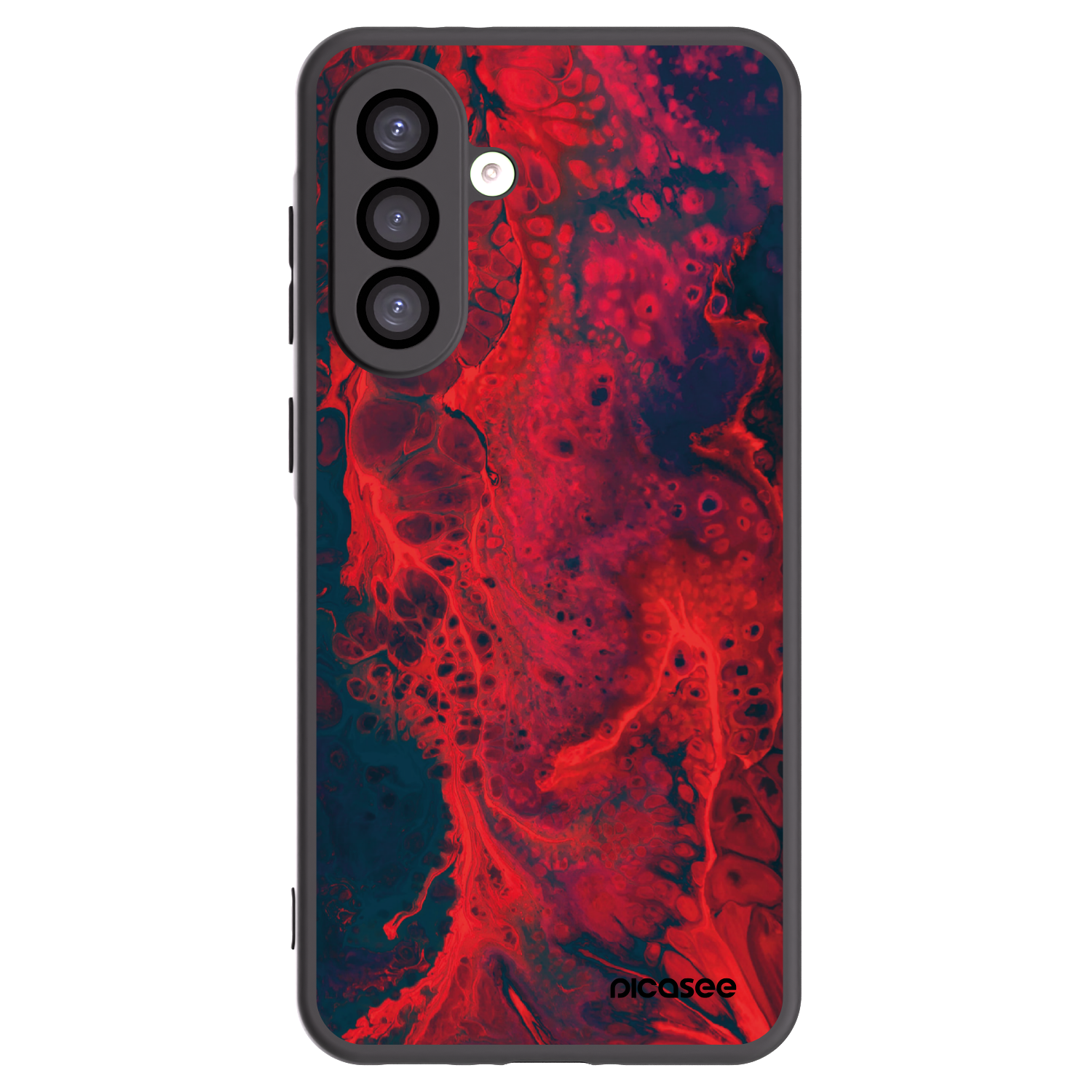 Picasee silikonowe czarne etui na Samsung Galaxy A26 5G A266B - Organic red