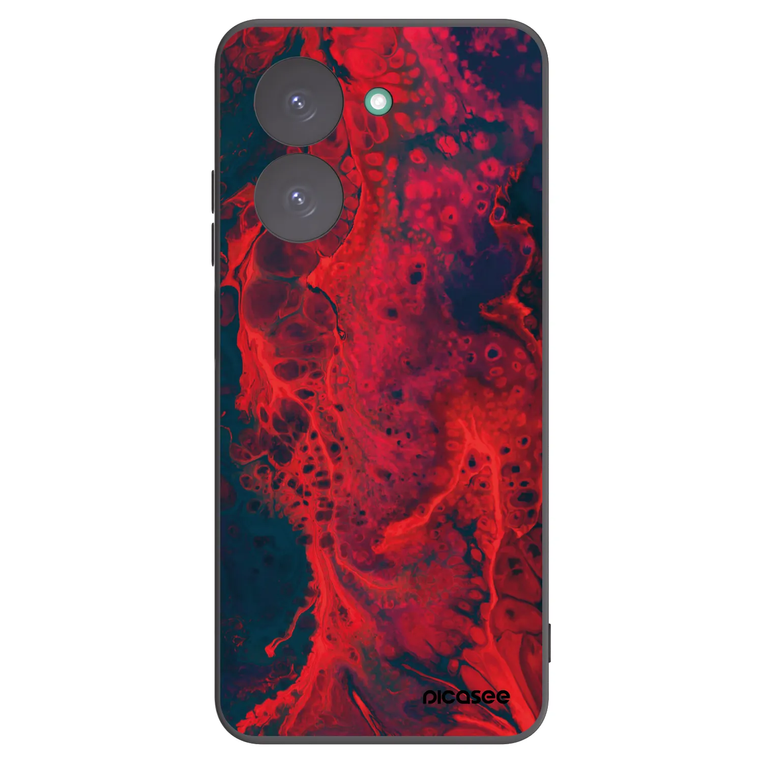 Picasee silikonowe czarne etui na Xiaomi Redmi A5 - Organic red