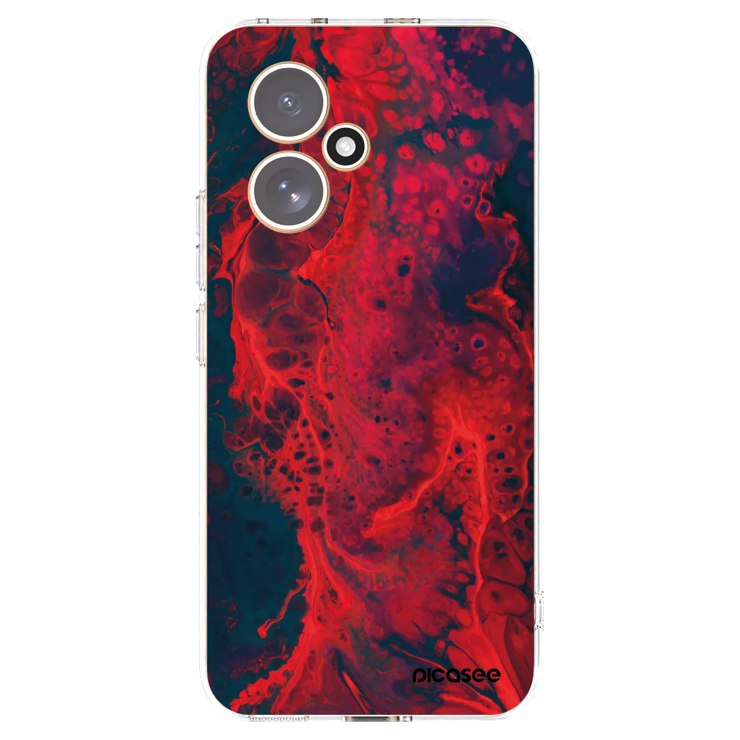 Picasee silikonowe przeźroczyste etui na Honor 400 5G - Organic red