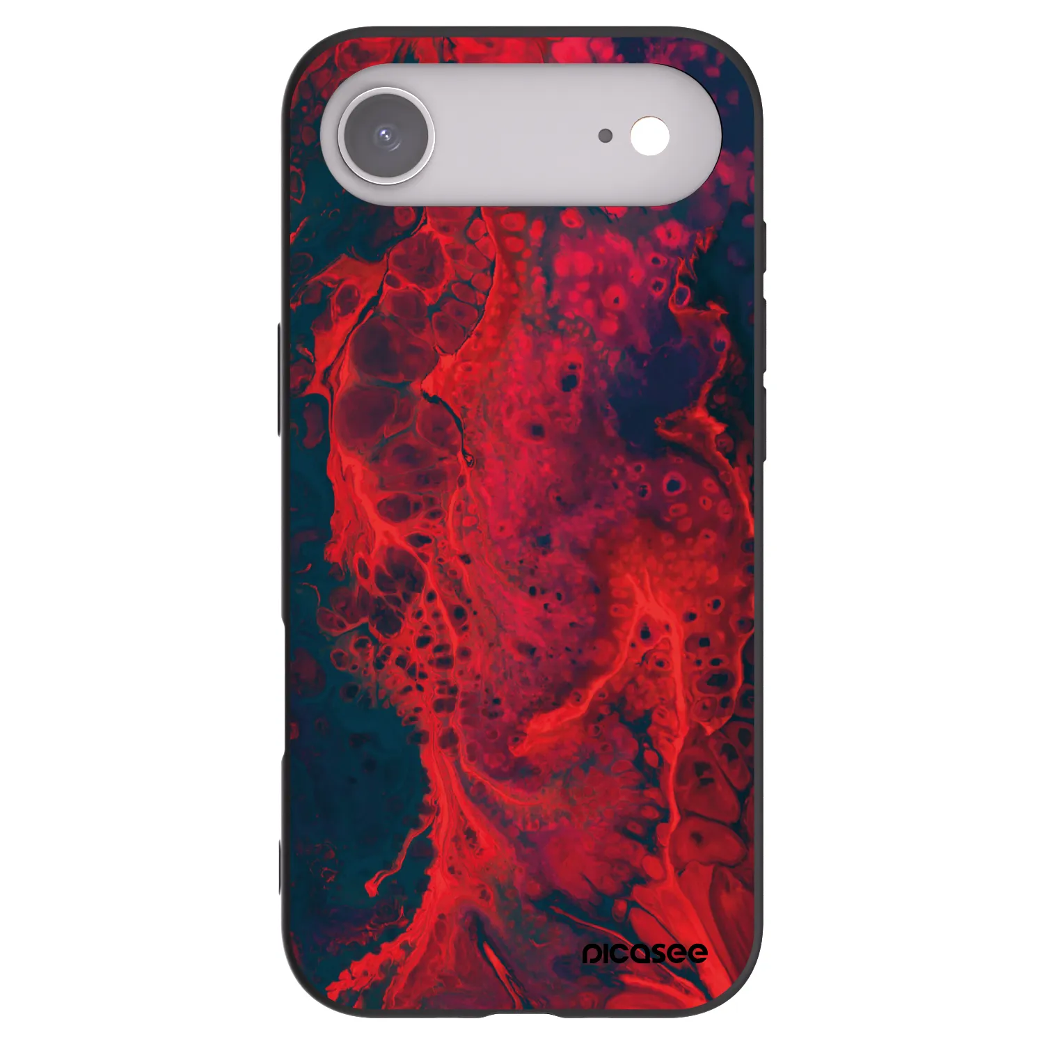 Picasee silikonowe czarne etui na Apple iPhone Air - Organic red
