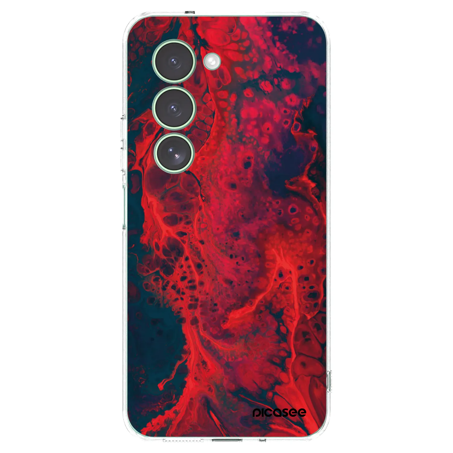 Picasee silikonowe przeźroczyste etui na Xiaomi Redmi 15 5G - Organic red