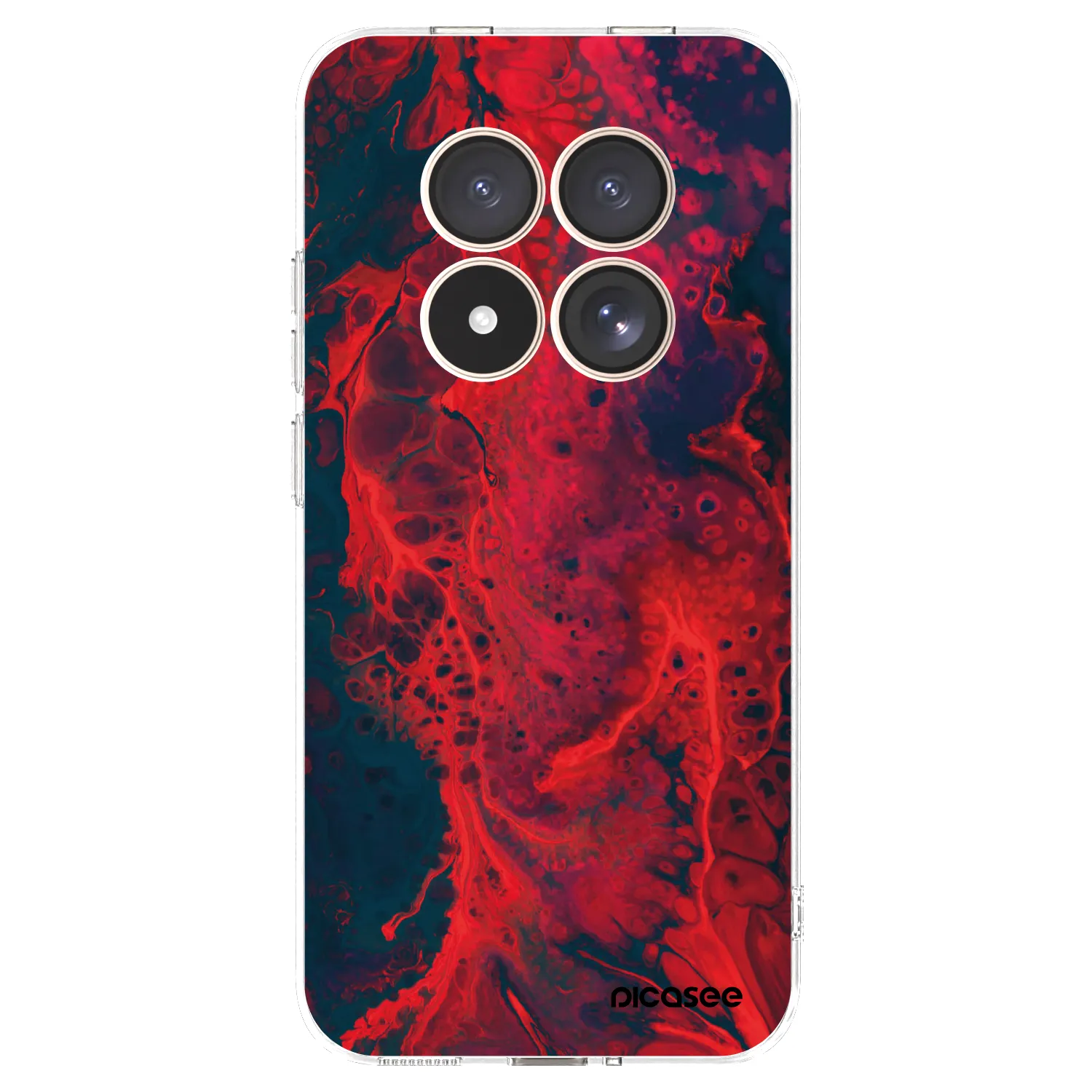 Picasee silikonowe przeźroczyste etui na Xiaomi Redmi Note 15 Pro 4G - Organic red