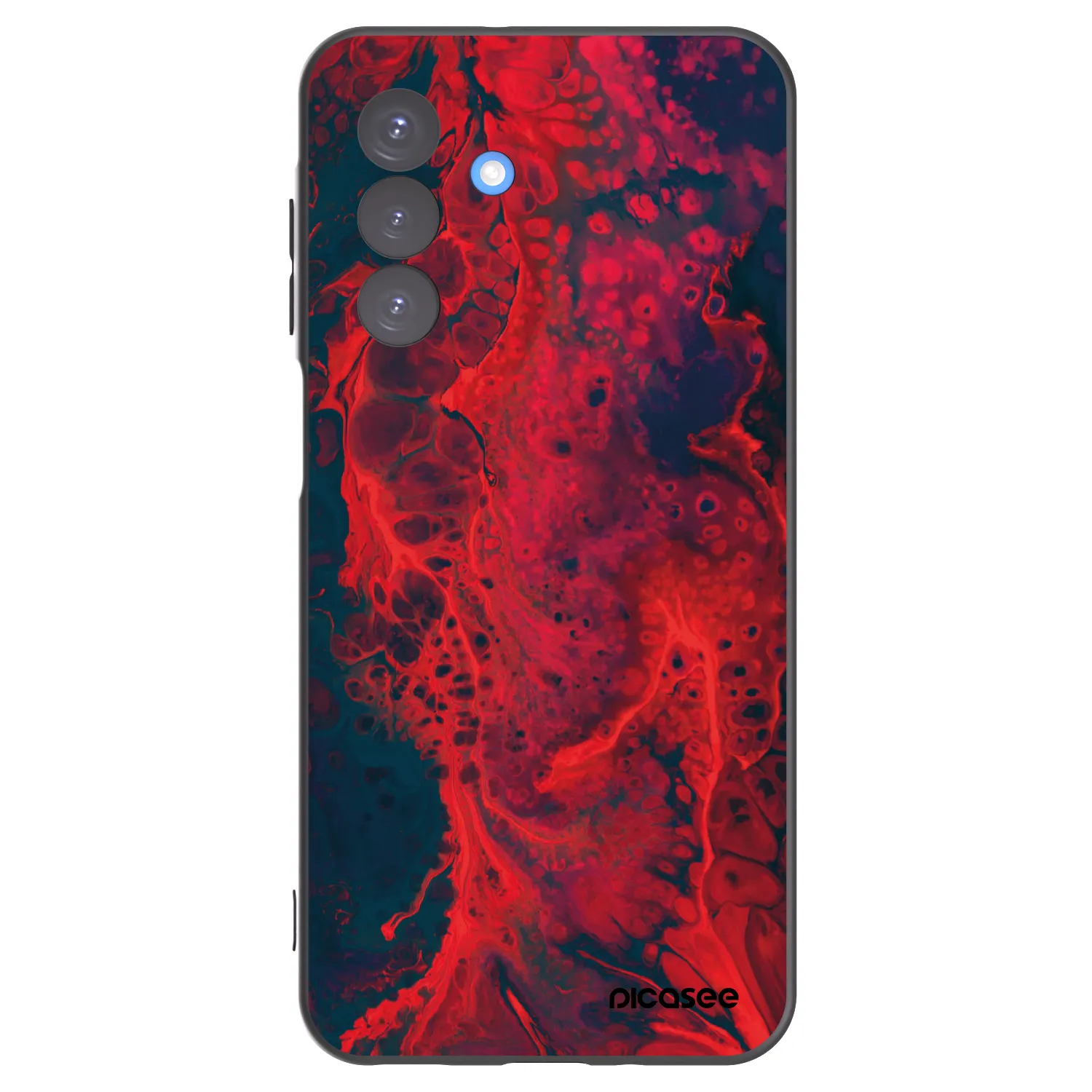 Picasee silikonowe czarne etui na Samsung Galaxy A17 5G - Organic red