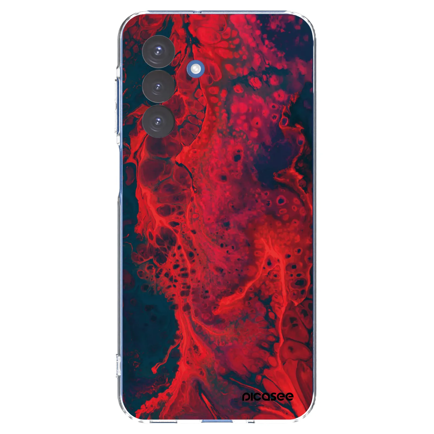 Picasee silikonowe przeźroczyste etui na Samsung Galaxy A17 5G - Organic red