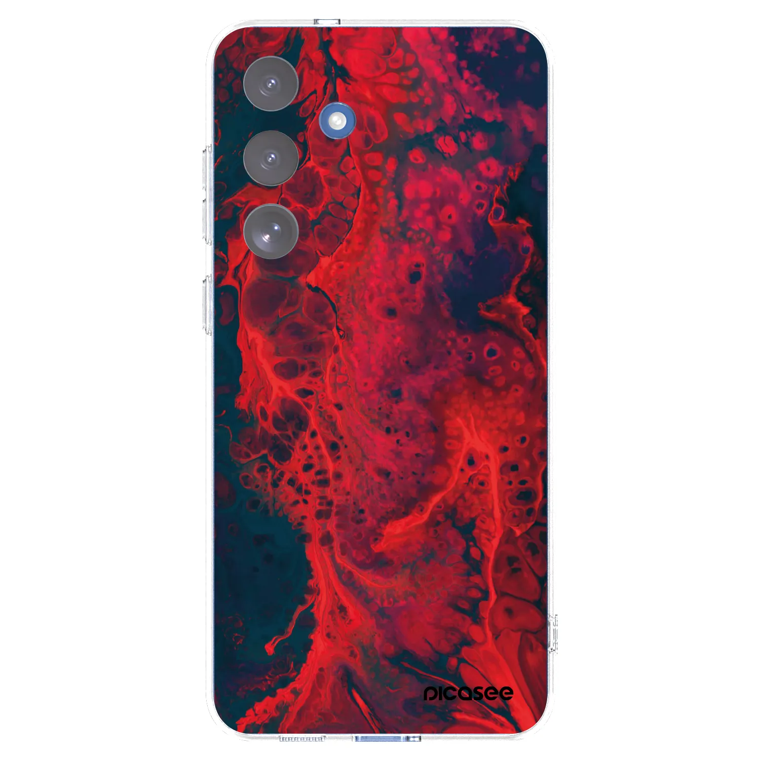 Picasee silikonowe przeźroczyste etui na Samsung Galaxy S25 FE 5G - Organic red