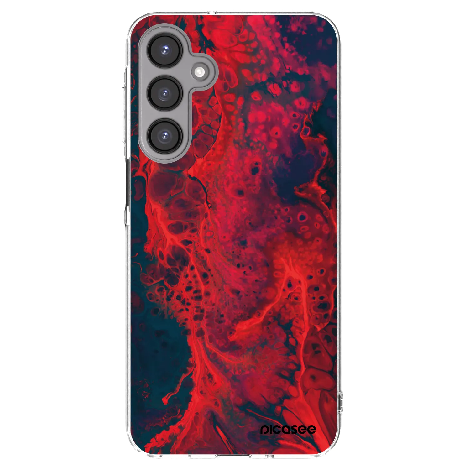 Picasee silikonowe przeźroczyste etui na Samsung Galaxy A16 4G - Organic red